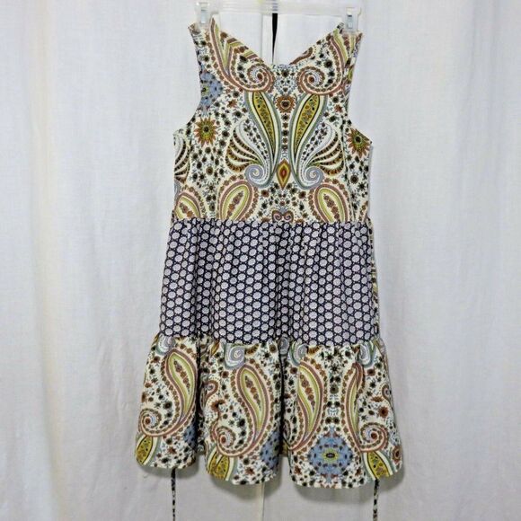 Band of Gypsies XS White Blue Orange Yellow Floral Boho Festival Dress - Picture 2 of 7
